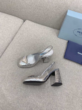 Load image into Gallery viewer, SE861 PD Metallic Leather Slingback Pumps / Size5-10
