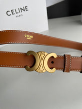 Load image into Gallery viewer, BL174 CLE Triomphe Belt in Smooth Calfskin Black/Brown
