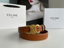 Load image into Gallery viewer, BL174 CLE Triomphe Belt in Smooth Calfskin Black/Brown
