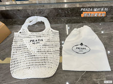 Load image into Gallery viewer, PD197 Raffia Tote Bag / 15.7x15.7inch
