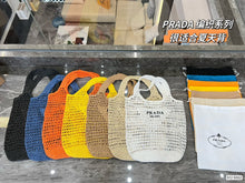 Load image into Gallery viewer, PD197 Raffia Tote Bag / 15.7x15.7inch
