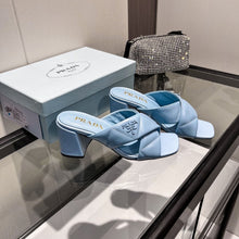 Load image into Gallery viewer, SE922 PD Quilted nappa leather heeled sandals / Size5-11

