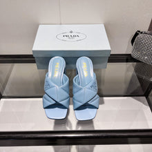 Load image into Gallery viewer, SE922 PD Quilted nappa leather heeled sandals / Size5-11
