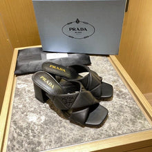 Load image into Gallery viewer, SE922 PD Quilted nappa leather heeled sandals / Size5-11
