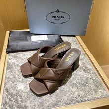 Load image into Gallery viewer, SE922 PD Quilted nappa leather heeled sandals / Size5-11
