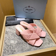 Load image into Gallery viewer, SE922 PD Quilted nappa leather heeled sandals / Size5-11
