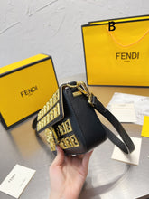 Load image into Gallery viewer, FF140 Fendi x Versace Leather Baguette Bag / 8.7x5.1x1.6inch
