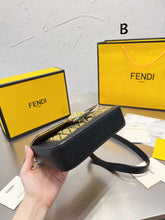 Load image into Gallery viewer, FF140 Fendi x Versace Leather Baguette Bag / 8.7x5.1x1.6inch
