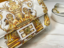 Load image into Gallery viewer, FF142 Fendi x Versace Leather Baguette Bag / 10.2x5.5x1.5inch
