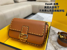 Load image into Gallery viewer, FF143 Leather Baguette Bag / 10.2x5.5x1.5inch
