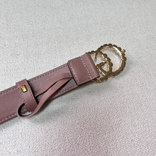 Load image into Gallery viewer, BL197 GG Leather belt with pearl Double G / 30mm
