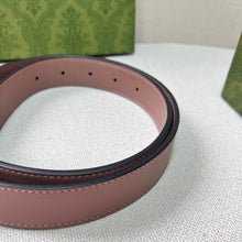 Load image into Gallery viewer, BL197 GG Leather belt with pearl Double G / 30mm
