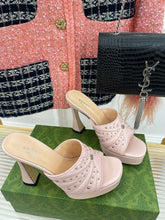 Load image into Gallery viewer, SE1052 GG Women&#39;s Heeled Slide Sandal / Size5-10
