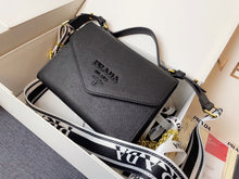 Load image into Gallery viewer, PD204 Monochrome Saffiano and Leather Bag / 8.3x5.5x2.5inch
