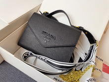 Load image into Gallery viewer, PD204 Monochrome Saffiano and Leather Bag / 8.3x5.5x2.5inch
