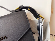 Load image into Gallery viewer, PD204 Monochrome Saffiano and Leather Bag / 8.3x5.5x2.5inch
