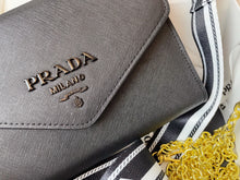 Load image into Gallery viewer, PD204 Monochrome Saffiano and Leather Bag / 8.3x5.5x2.5inch

