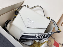 Load image into Gallery viewer, PD205 Monochrome Saffiano and Leather Bag / 8.3x5.5x2.5inch
