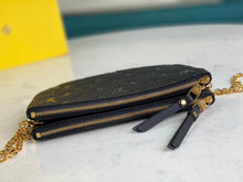 Load image into Gallery viewer, LB651 Double Zip Pochette / 7.9 x 4.9 x 1.2 inches
