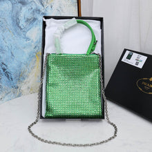 Load image into Gallery viewer, PD208 Satin Handbag with Crystals / 7.9x7.1inch
