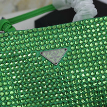 Load image into Gallery viewer, PD208 Satin Handbag with Crystals / 7.9x7.1inch
