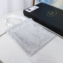 Load image into Gallery viewer, PD210 Satin Handbag with Crystals / 7.9x7.1inch
