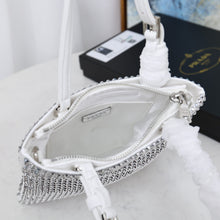 Load image into Gallery viewer, PD210 Satin Handbag with Crystals / 7.9x7.1inch
