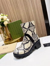 Load image into Gallery viewer, SE913 Women's python print boots Size4-11
