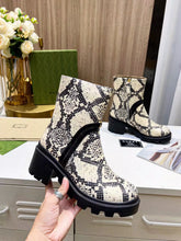 Load image into Gallery viewer, SE913 Women's python print boots Size4-11
