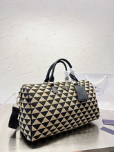 Load image into Gallery viewer, PD174 Symbole embroidered jacquard fabric travel bag / 17.7x9.1x9.6inch
