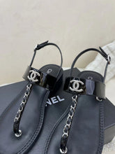 Load image into Gallery viewer, SE871 2022 CC Patent Calfskin Sandals / Size5-11

