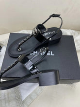 Load image into Gallery viewer, SE871 2022 CC Patent Calfskin Sandals / Size5-11
