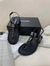 Load image into Gallery viewer, SE871 2022 CC Patent Calfskin Sandals / Size5-11

