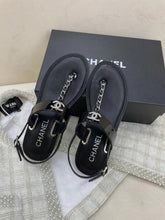 Load image into Gallery viewer, SE871 2022 CC Patent Calfskin Sandals / Size5-11
