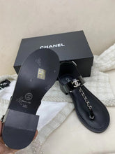 Load image into Gallery viewer, SE871 2022 CC Patent Calfskin Sandals / Size5-11
