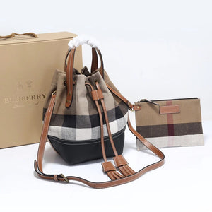 BUR092 Canvas Small Shoulder bag / Size: 7.1x6.3x11inch