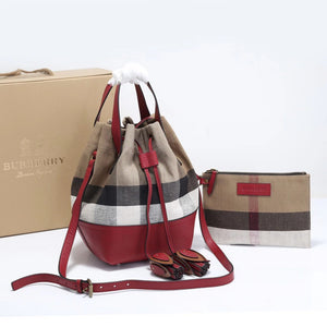 BUR091 Canvas Small Shoulder bag / Size: 7.1x6.3x11inch