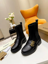 Load image into Gallery viewer, SE967 Burberry Monogram Motif Leather Chelsea Boots / Size5-10
