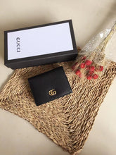 Load image into Gallery viewer, GC419 Black Leather Card Case Wallet / 4.3x6.9inch
