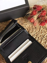 Load image into Gallery viewer, GC419 Black Leather Card Case Wallet / 4.3x6.9inch
