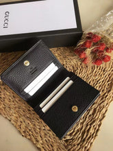 Load image into Gallery viewer, GC419 Black Leather Card Case Wallet / 4.3x6.9inch
