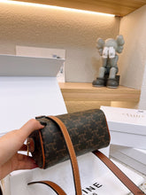 Load image into Gallery viewer, CL094 SMALL BOSTON in Triomphe Canvas and calfskin Tan / 8 x 6 x 3 IN
