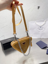 Load image into Gallery viewer, PD184 Embellished Satin and Leather mini-pouch / 5.9x3.9inch
