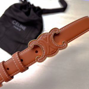 BL192  MEDIUM CUIR TRIOMPHE BELT in Natural Calfskin / 25mm