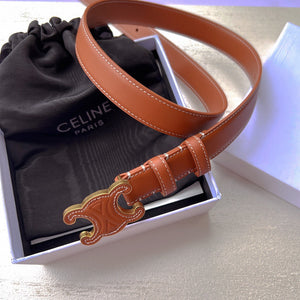 BL192  MEDIUM CUIR TRIOMPHE BELT in Natural Calfskin / 25mm