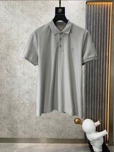 Load image into Gallery viewer, CLTH280 BUR Monogram Motif Cotton Piqué Polo Shirt
