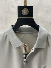 Load image into Gallery viewer, CLTH280 BUR Monogram Motif Cotton Piqué Polo Shirt
