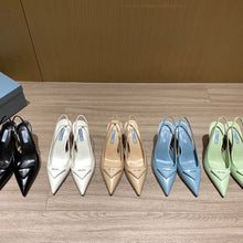 Load image into Gallery viewer, SE973 Brushed Leather Slingback Pumpsr  / Size5-10
