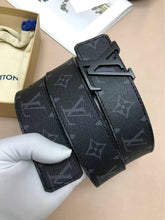 Load image into Gallery viewer, BL176 LB Initiales 40MM Matte Black Belt
