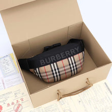 Load image into Gallery viewer, BUR090 Vintage Check Nylon Sonny Bum Bag / 12.2x3x6.3inch
